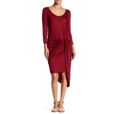 Three Quarter Length Sleeve Knot Dress