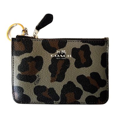 Key Pouch with Gusset with Ocelot Print