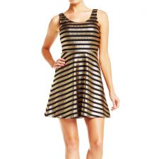 Striped Scoop Skater Dress