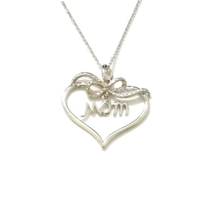 Mom Heart Pendant Necklace