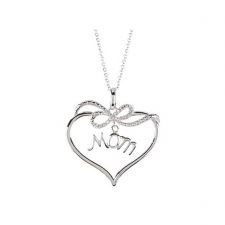 Mom Heart Pendant Necklace