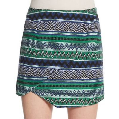 Geo Stripe Mini Skirt